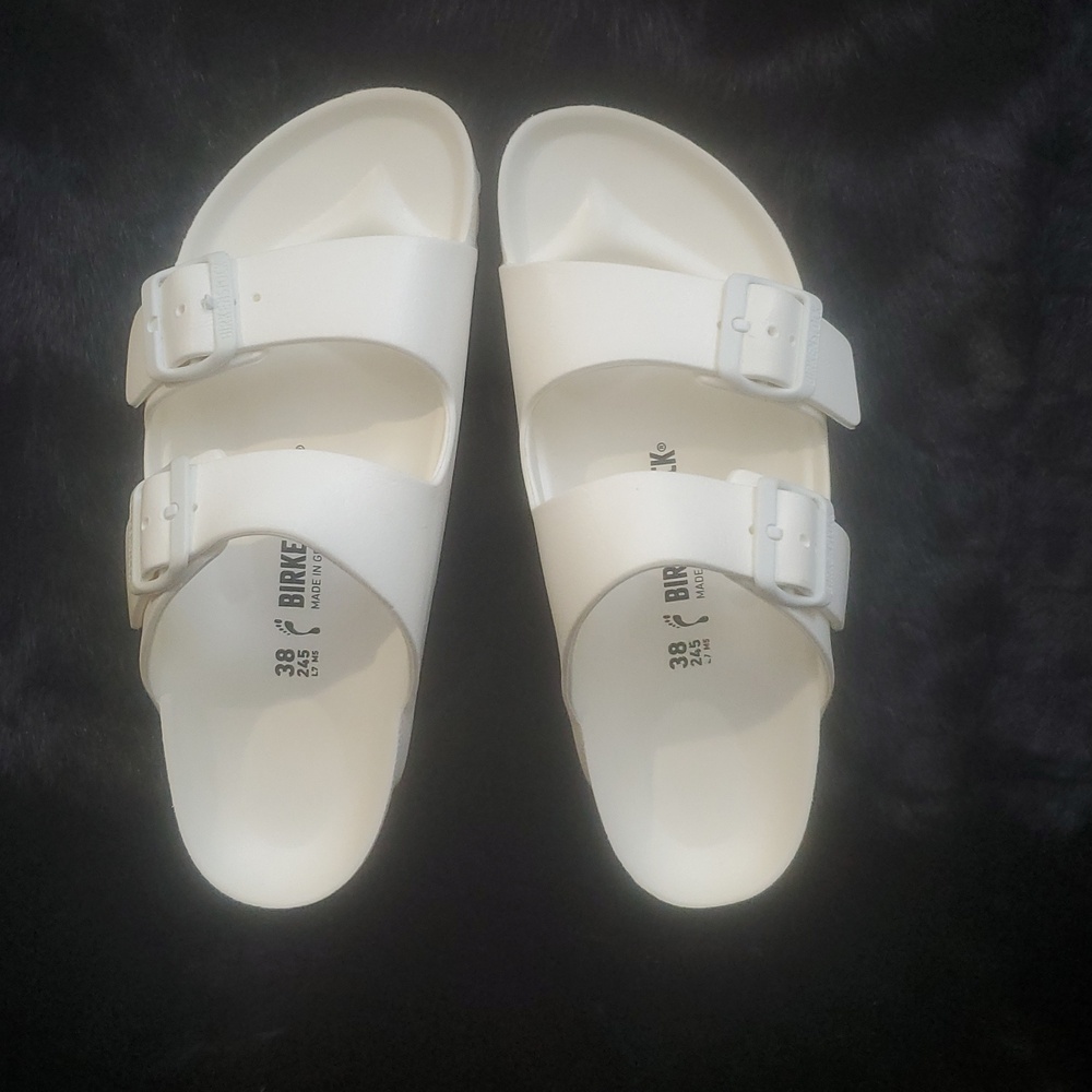 BIRKENSTOCK ARIZONA EVA SANDALS IN WHITE/SZ:38 - Picture 4 of 12